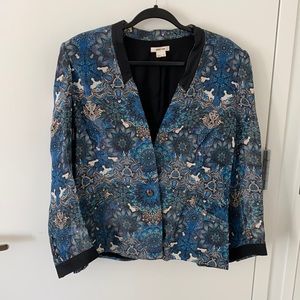 Helmet Lang blue & white blazer